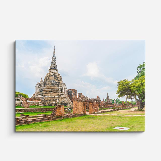 Cuadro canvas Templo Wat Chaiwatthanaram - Arquitectura Iconica Urbano y Arquitectura - Vista Frente