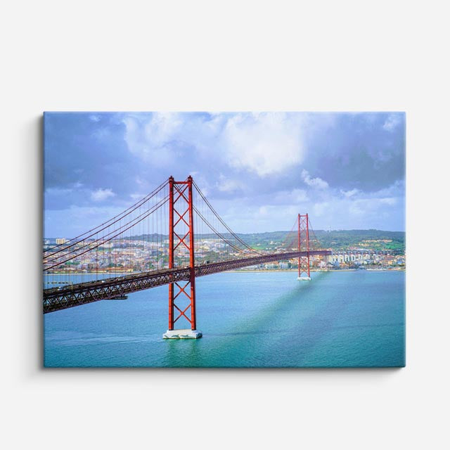 Cuadro canvas Puente 25 de Abril Lisboa - Arquitectura Iconica Urbano y Arquitectura - Vista Frente