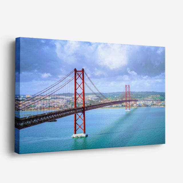 Cuadro canvas Puente 25 de Abril Lisboa - Arquitectura Iconica Urbano y Arquitectura - Vista Perspectiva