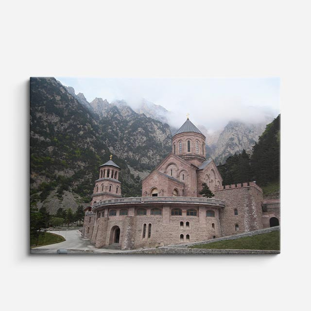 Cuadro canvas Monasterio Medieval Montana - Arquitectura Iconica Urbano y Arquitectura - Vista Frente