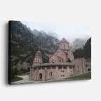 Cuadro canvas Monasterio Medieval Montana - Arquitectura Iconica Urbano y Arquitectura - Vista Perspectiva