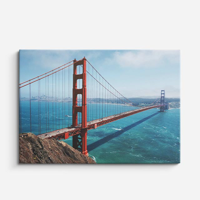 Cuadro canvas Golden Gate al Atardecer - Arquitectura Iconica Urbano y Arquitectura - Vista Frente