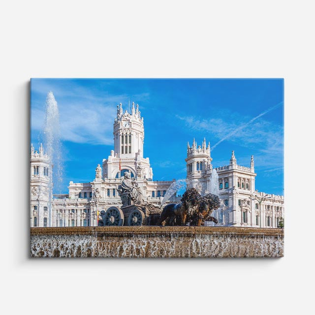 Cuadro canvas Fuente Cibeles Madrid Dia - Arquitectura Iconica Urbano y Arquitectura - Vista Frente