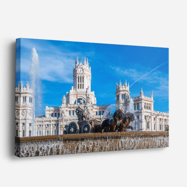 Cuadro canvas Fuente Cibeles Madrid Dia - Arquitectura Iconica Urbano y Arquitectura - Vista Perspectiva
