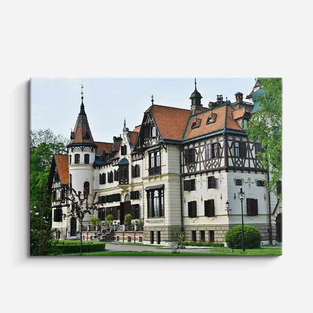 Cuadro canvas Villa Tudor junto al Lago - Arquitectura Iconica Urbano y Arquitectura - Vista Frente
