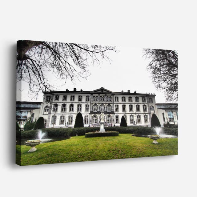 Cuadro canvas Palacio Neoclasico Jardines - Arquitectura Iconica Urbano y Arquitectura - Vista Perspectiva