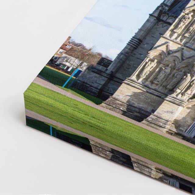 Cuadro canvas Catedral de Salisbury Gotica - Arquitectura Iconica Urbano y Arquitectura - Vista CloseUp
