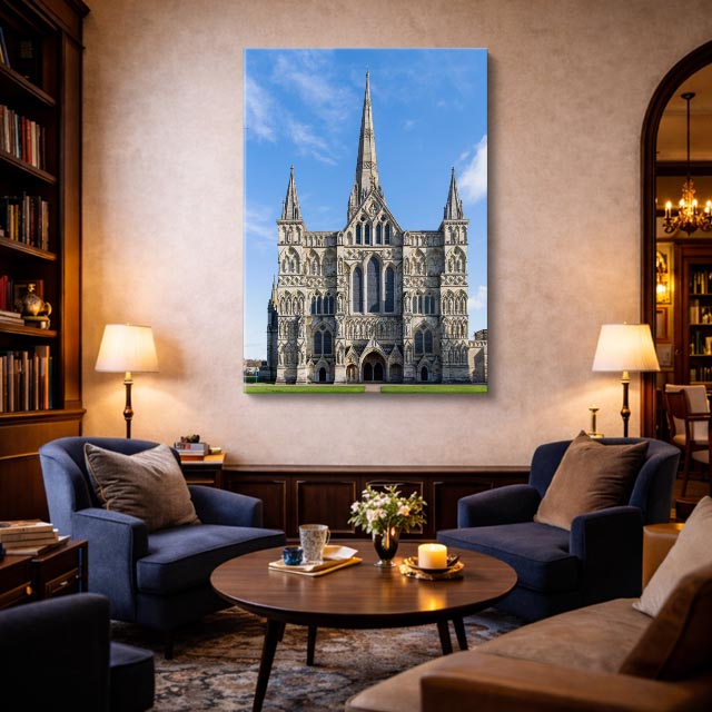 Cuadro canvas Catedral de Salisbury Gotica - Arquitectura Iconica Urbano y Arquitectura - Vista Lifestyle
