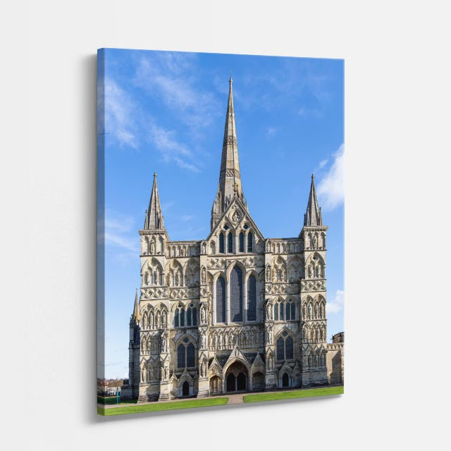 Cuadro canvas Catedral de Salisbury Gotica - Arquitectura Iconica Urbano y Arquitectura - Vista Perspectiva