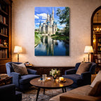 Cuadro canvas Castillo Disney Lago - Arquitectura Iconica Urbano y Arquitectura - Vista Lifestyle