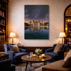 Cuadro canvas Castillo Lago Reflejo Noche - Arquitectura Iconica Urbano y Arquitectura - Vista Lifestyle