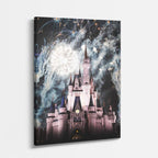 Cuadro canvas Castillo Disney Fuegos Noche - Arquitectura Iconica Urbano y Arquitectura - Vista Perspectiva