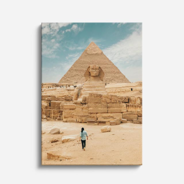 Cuadro canvas Esfinge y Piramide Giza - Arquitectura Iconica Urbano y Arquitectura - Vista Frente