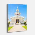 Cuadro canvas Templo Blanco Tailandia Dia - Arquitectura Iconica Urbano y Arquitectura - Vista Perspectiva