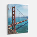 Cuadro canvas Golden Gate Aereo Azul - Arquitectura Iconica Urbano y Arquitectura - Vista Perspectiva