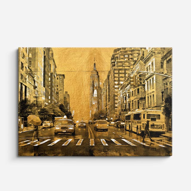 Cuadro canvas Nueva York Vintage Sepia - Ciudades Urbano y Arquitectura - Vista Frente