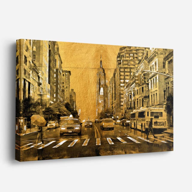 Cuadro canvas Nueva York Vintage Sepia - Ciudades Urbano y Arquitectura - Vista Perspectiva