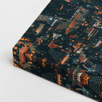 Cuadro canvas Metropolis Nocturna Aerea - Ciudades Urbano y Arquitectura - Vista CloseUp