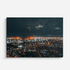 Cuadro canvas Metropolis Nocturna Aerea - Ciudades Urbano y Arquitectura - Vista Frente
