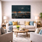 Cuadro canvas Metropolis Nocturna Aerea - Ciudades Urbano y Arquitectura - Vista Lifestyle
