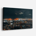 Cuadro canvas Metropolis Nocturna Aerea - Ciudades Urbano y Arquitectura - Vista Perspectiva