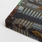 Cuadro canvas Frankfurt Skyline Dorado - Ciudades Urbano y Arquitectura - Vista CloseUp