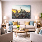 Cuadro canvas Frankfurt Skyline Dorado - Ciudades Urbano y Arquitectura - Vista Lifestyle