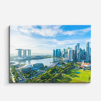 Cuadro canvas Singapur Skyline Dia Verde - Ciudades Urbano y Arquitectura - Vista Frente