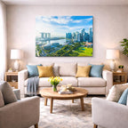 Cuadro canvas Singapur Skyline Dia Verde - Ciudades Urbano y Arquitectura - Vista Lifestyle
