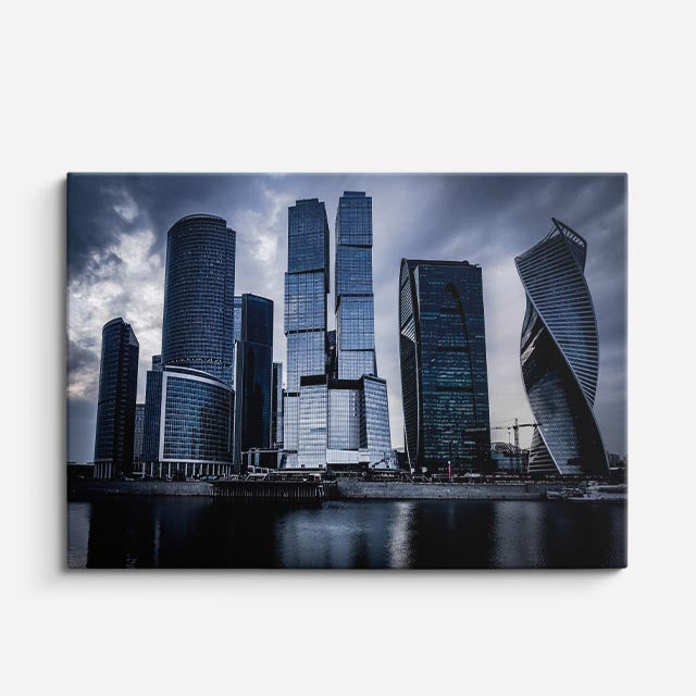 Cuadro canvas Moscu City Torres Oscuras - Ciudades Urbano y Arquitectura - Vista Frente