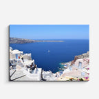 Cuadro canvas Santorini Casas Blancas Mar - Ciudades Urbano y Arquitectura - Vista Frente