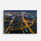 Cuadro canvas Ciudad Aerea Venas de Luz - Ciudades Urbano y Arquitectura - Vista Frente