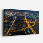 Cuadro canvas Ciudad Aerea Venas de Luz - Ciudades Urbano y Arquitectura - Vista Perspectiva