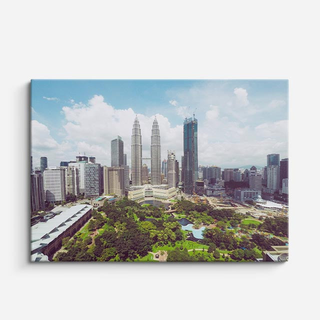 Cuadro canvas Kuala Lumpur Torres Petronas - Ciudades Urbano y Arquitectura - Vista Frente