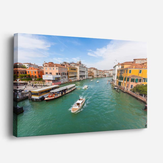 Cuadro canvas Venecia Canal Gondolas Colorida - Ciudades Urbano y Arquitectura - Vista Perspectiva