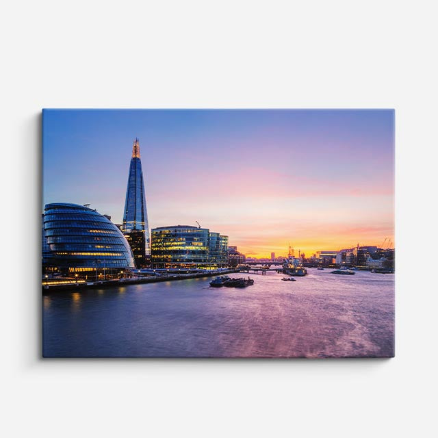 Cuadro canvas Londres The Shard Rio Tamesis - Ciudades Urbano y Arquitectura - Vista Frente