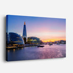 Cuadro canvas Londres The Shard Rio Tamesis - Ciudades Urbano y Arquitectura - Vista Perspectiva