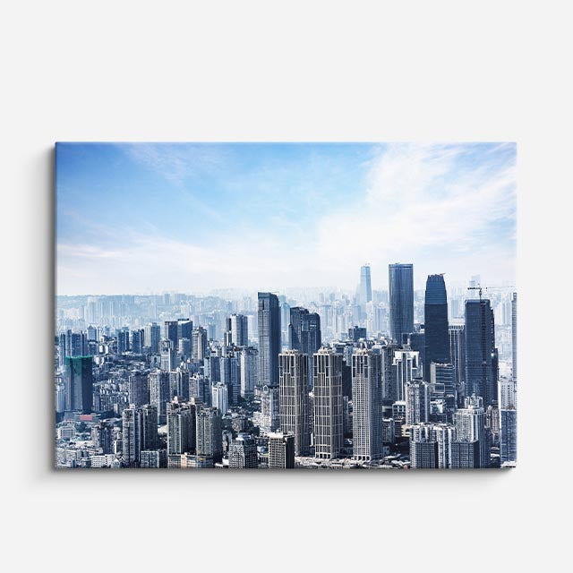 Cuadro canvas Hong Kong Skyline Dia - Ciudades Urbano y Arquitectura - Vista Frente