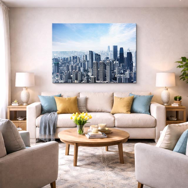 Cuadro canvas Hong Kong Skyline Dia - Ciudades Urbano y Arquitectura - Vista Lifestyle