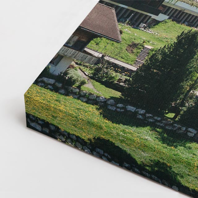 Cuadro canvas Alpes Suizos Pueblo Nevado - Ciudades Urbano y Arquitectura - Vista CloseUp