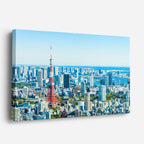 Cuadro canvas Tokio Torre Roja Skyline - Ciudades Urbano y Arquitectura - Vista Perspectiva