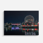 Cuadro canvas Vancouver Science World Noche - Ciudades Urbano y Arquitectura - Vista Frente