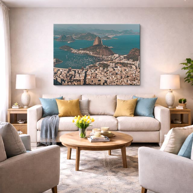 Cuadro canvas Rio de Janeiro Aereo Bahia - Ciudades Urbano y Arquitectura - Vista Lifestyle