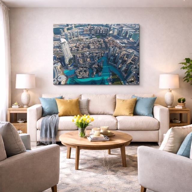 Cuadro canvas Dubai Downtown Aereo - Ciudades Urbano y Arquitectura - Vista Lifestyle