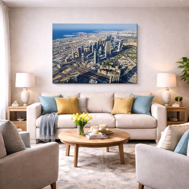 Cuadro canvas Dubai Aereo Desierto - Ciudades Urbano y Arquitectura - Vista Lifestyle