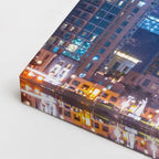 Cuadro canvas Ciudad Costera Nocturna Reflejada - Ciudades Urbano y Arquitectura - Vista CloseUp