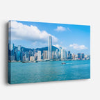 Cuadro canvas Hong Kong Puerto Victoria - Ciudades Urbano y Arquitectura - Vista Perspectiva