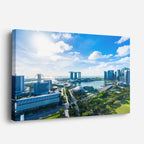 Cuadro canvas Singapur Aereo Verde Azul - Ciudades Urbano y Arquitectura - Vista Perspectiva