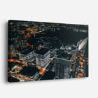 Cuadro canvas Manhattan Aereo Nocturno - Ciudades Urbano y Arquitectura - Vista Perspectiva