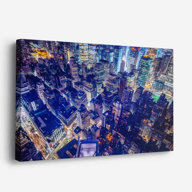 Cuadro canvas Manhattan Aereo Cenital - Ciudades Urbano y Arquitectura - Vista Perspectiva